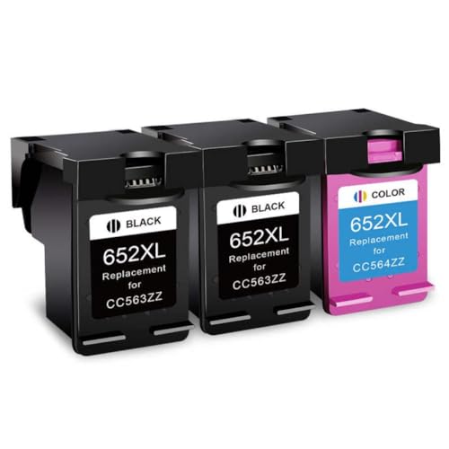 Cartouche d'encre 652 XL compatible Deskjet 3635 3835 imprimante HP lot de 3