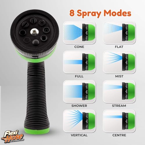 image for Flexi Hose with 8 Function Nozzle, 50FT - Lightweight Expandable Garde
