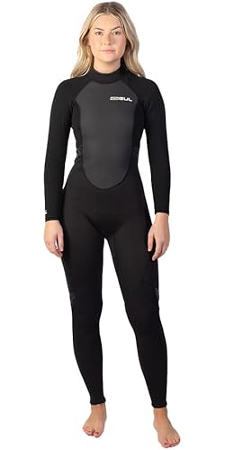 Gul Womens Response 3/2mm Flatlock Back Zip Wetsuit - Black - Easy Stretch