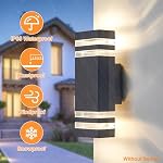 LED Wandleuchte Wandlampe aussen - IP65 Außenlampe Aussenlampe Wand, GU10 Up Down Außenleuchte Außenwandleuchte 3000K, Aussenleuchte Außenbeleuchtung Hauswand Terrasse Haus, Anthrazit Grau – Bild 2