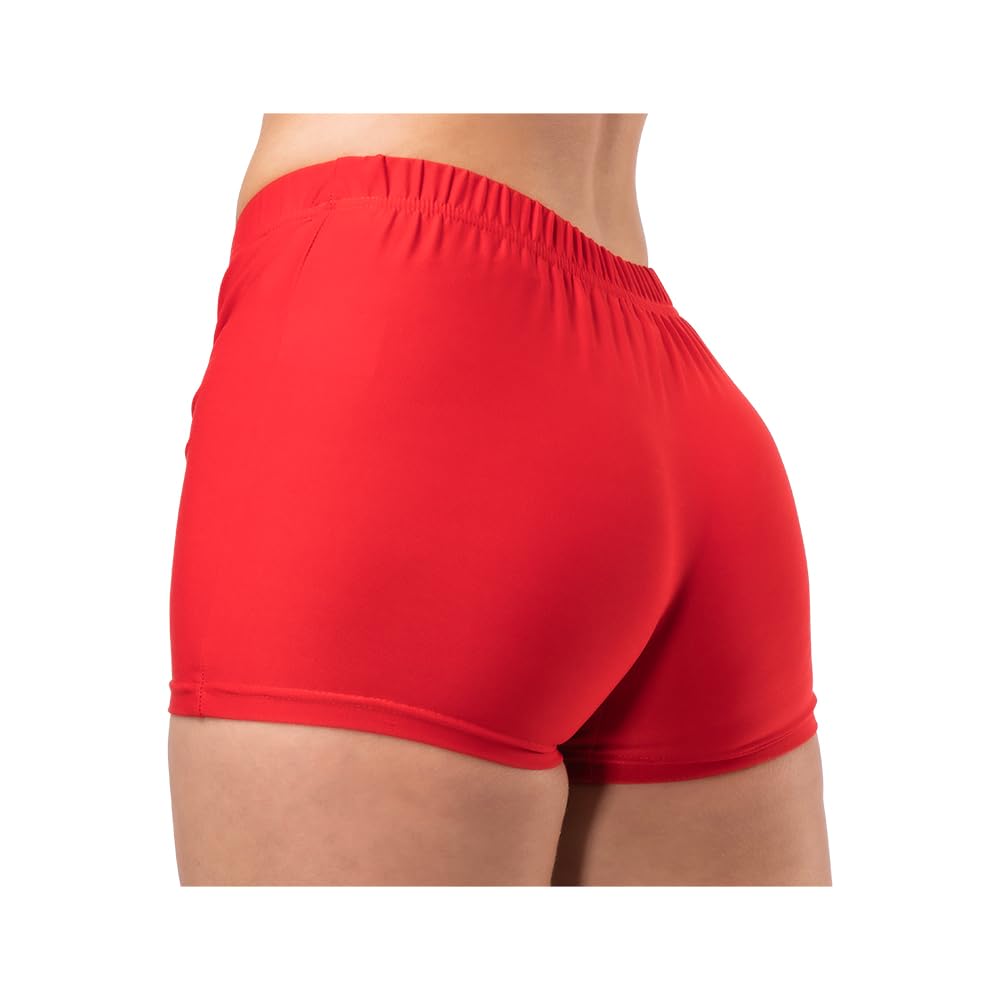 Wicked Costumes Adult Ladies Red Hot Pants Fancy Dress – Disco Hen Party Festival Lifeguard Shorts Outfit - (M/L) - UK 12-16