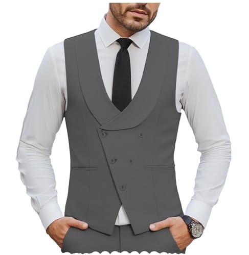Men's Classic Slim Fit Dress Vest Formal Wedding Prom Tuxedo Suit Vest Waistcoats