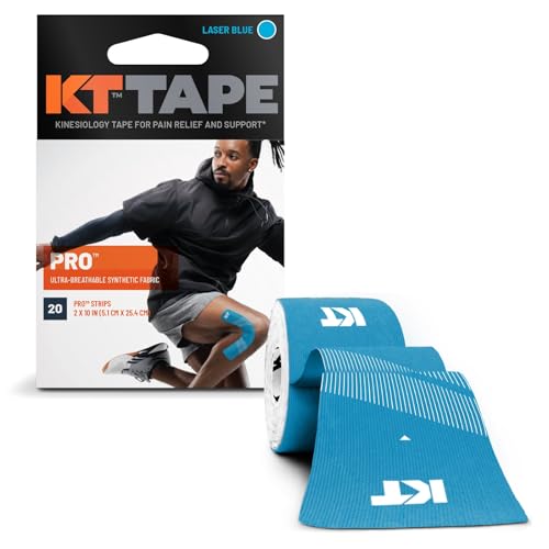 KT TAPE キネシオロジーテープ PRO20 プレカット(5cm×25cm) 20枚入 選べる10色 スポーツテーピング はがれにくい 水に強い フリーサイズ 肌に優しい リカバリー レイザーブルー（Amazon）