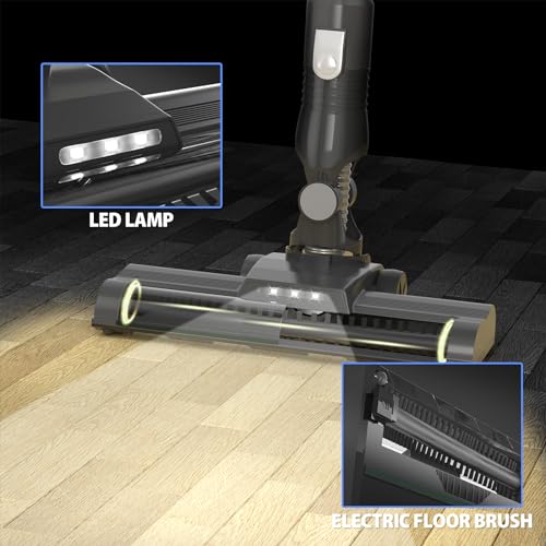 Cordless Vacuum Cleaner, 6-in-1 Upright Handheld Stick Vacuum with 2000mAh Rechargeable Battery, Built-in HEPA Fillters, 30 Mins Runtime, Lightweight Hoover for Home Hard Floor Pet Car Hair - Image 8