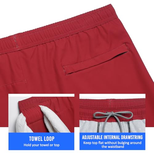 Image of maamgic Mens Workout Shorts 2 in 1 Stretch 5 inch / 7 inch Gym Shorts Running Shorts with Compression Liner Zip Pocket