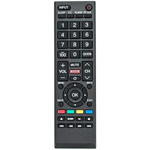 Universal Replacement Remote for All Toshiba TVs, LCD, LED, 4K, Fire and Smart TVs. No Programming Needed. Cover