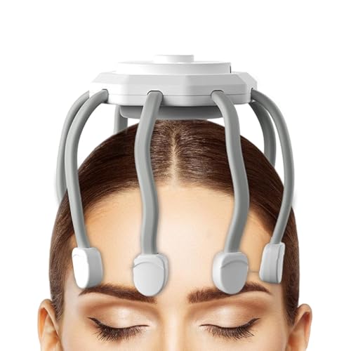 Liakyunf Massaggiatore Elettrico Per Testa - 8 Nodi Portatile - Massaggiatore Elettrico Per Testa Senza Fili,Per Uomini Madre Fidanzata Anziani Soggiorno Camera Da Letto Appartamento Centro Spa