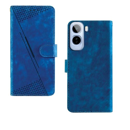 Image of amazon basics Vivo T5 Pro 5G Flip Cover | Card Pockets Wallet & Stand | Flip Cover for Vivo T5 Pro 5G (Executive Blue)