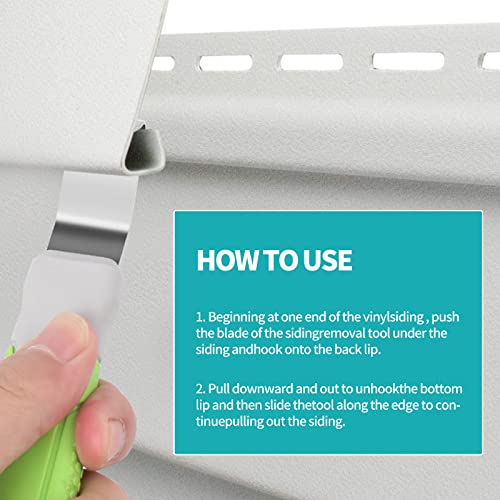 Litkiwi Vinyl Siding Removal Tool,Straight Non-Slip Grip Handled,Silicone Protective Handled,For Installation And Repair Vinyl Sidings Without Damaging Siding,Siding Zipper Tool-Green #TOP4