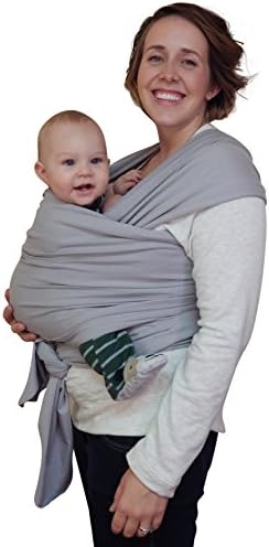 Sassy Stork Baby Wrap Carrier Cotton Blend (Grey)