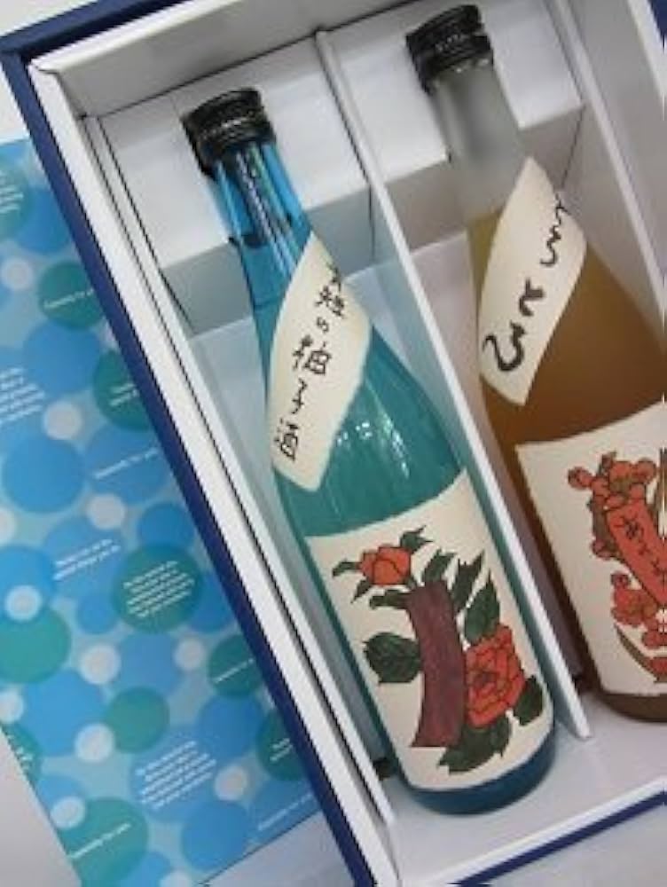 Amazon.co.jp: お中元【八木酒造】赤短とろとろの梅酒＆青短の