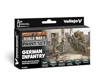 Vallejo 070206 Farb-Set, Deutsche Infanterie, WWII Modellbausatz, 17 ml (6er Pack), bunt