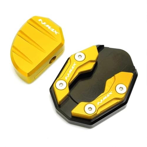 オートバイキックスタンドパッドに適合するヤマハ用 に適合するAEROX155 Nvx155 XMAX 250 300 Nmax 155 サイドスタンド延長引伸プレート(1 set Gold)