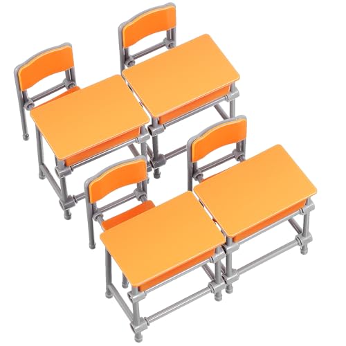 Bureaux et chaises miniatures de salle de classe pour accessoires de meubles scolaires SOIMISS