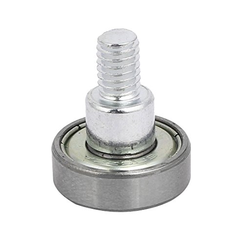 Aexit M6 x Material handling 8mm Screw Thread F Type Idler Bearing Pulley 10mm x 19mm x 6mm Model:51as239qo277