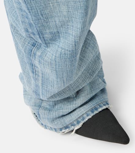 Women's Denim Pantaboots Fold Over Long Boots Punk Pointy Toe Over The Knee Cowboy Boots Stylish High Boots For Party Shows3