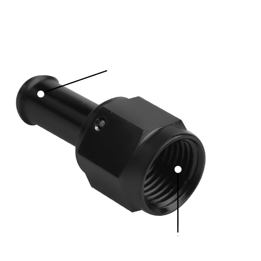 Aluminum AN6 Female to 3/8 Inch Barb and 6AN Female to 5/16 Inch Barb Straight and 90 Degree Fuel Hose Swivel Fitting Adapter(6AN to 3 8)