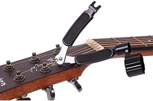 Image of Imaginea Guitar String Winder 3-In-1 Multifunctional Guitar String Cutter & Guitar Bridge Pin Puller Guitar Repairing and Adjustment Tool for Acoustic Guitar with 5 Picks