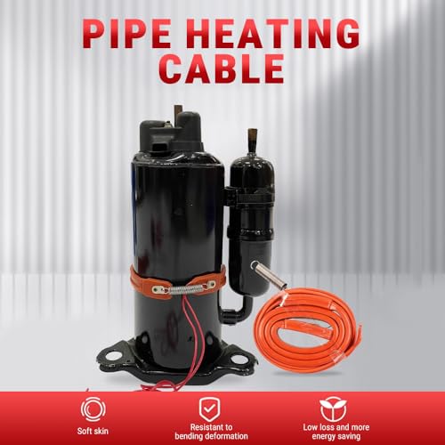 Uadme Heizkabel, AC 220 V 28 W Rohrheizkabel, Frostschutz Heizkabel, Heizbandheizung für Wasserleitung Garten Wassertank Rohrventil, Selbstregulierend, 450mm x 15mm