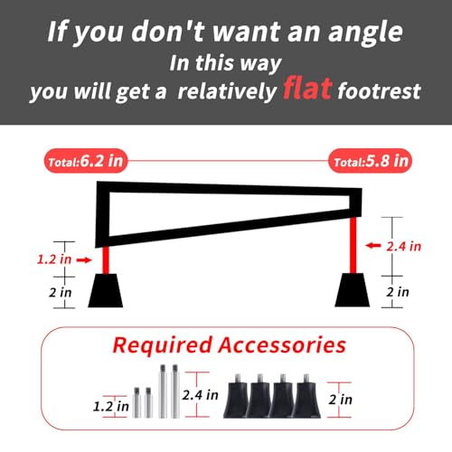 Mymyth Office Foot Rest For Under Desk At Work - Iron Adjustable Ergonomic Footrest Strong & Durable thumb #5