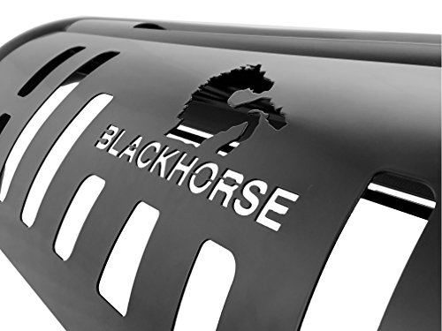 Image of Black Horse Beacon Bull Bar Skid Plate Black Compatible with 2007-2014 Cadillac Escalade ESV|2007-2014 Cadillac Escalade EXT|2007-2013 Chevrolet Avalanche-BE-GMTAB