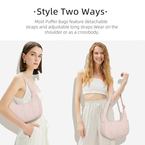 Sac à bandoulière Crescent sac nylon matelassé sac hobo boho - 4