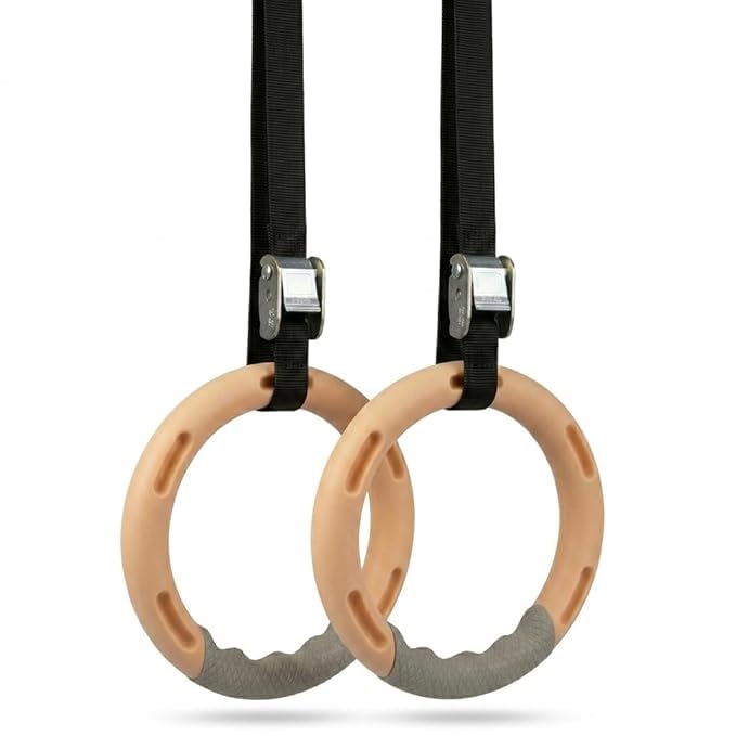 Rings with Heavy Duty Adjustable Strap, 14.5ft Adjustable Buckle Straps | Cross Fitness, Functional Training, Home Gym, Full Body Workout-image-32