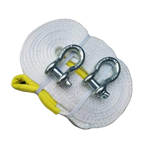 Cinghia di traino for impieghi gravosi con ganci di sicurezza, fune di traino for auto, 10 tonnellate, 5 metri, 6 metri, 9 metri, 10 metri di distanza