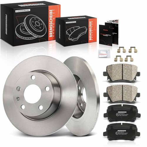 Image of Frankberg Brake Kit incl. 2x Brake Disc + 4x Brake Pad Rear Compatible with TT 8J3 TT R.o.a.d.s.t.e.r 8J9 Replace# 8J0615601,8976911