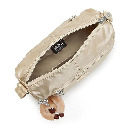 Kipling Wes Metallic Crossbody Bag Starry Gold Metallic3