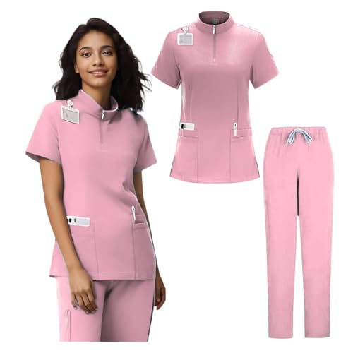 Ensemble de blouse médicale multicolore lavable à haute température pour femme
