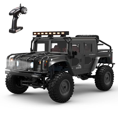 Carox ラジコンカー クローラー 高速オフロード 4WD 20km/h 1/12 子ども向け 大人 独立懸架 2.4Ghz LEDライト付き 充電式バッテリー 2本付き 男の子 小学生 中学生 OXRC11