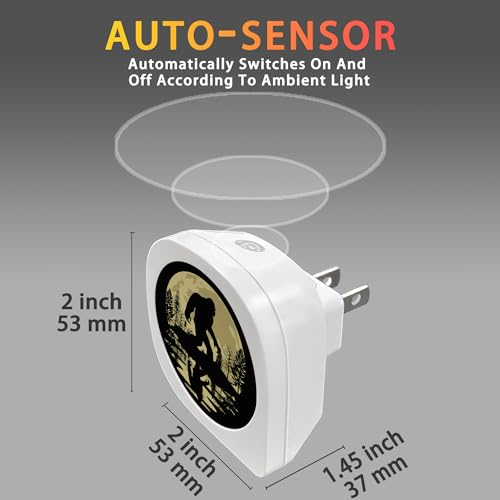 Image of Bigfoot Night Light, Big Foot Forest Moon Night Lights with Dusk to Dawn Sensor 0.5W Night Light for Boys Girls Men Women Home Decor, ZLU03064
