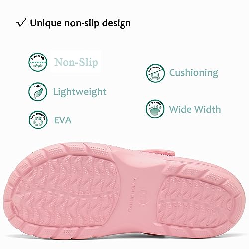 Image of ChayChax Men's and Women's Arch Support Clogs Garden Shoes Slip-on Outdoor Beach Water Sandals with Removable Cushion Footbed