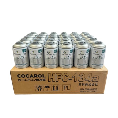 HFC-134a 冷媒ガス 200g缶 30本入り Amazon.co.jp: カーエアコン用冷媒 [ 200g ] HFC-134a ガス缶 (2