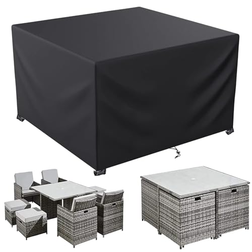 Housse salon de jardin imperméable et anti-UV pour mobilier extérieur