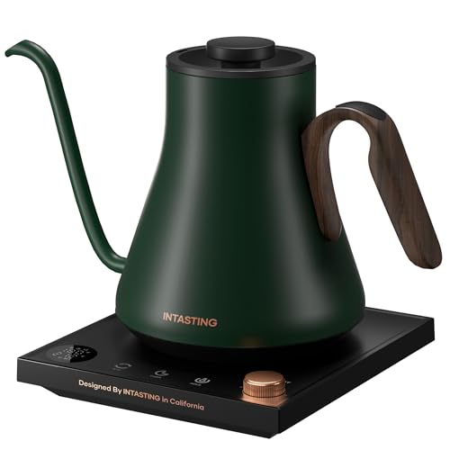 INTASTING Electric Kettle, Gooseneck Electric Kettle, &plusmn;1℉ Precise Temperature Control, Stainless...