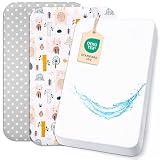 Lovely Hippo Sábanas 80 x 160 cm + Protector de Colchón Impermeable Compatible Con Cama Cabaña (Animales Bosque)