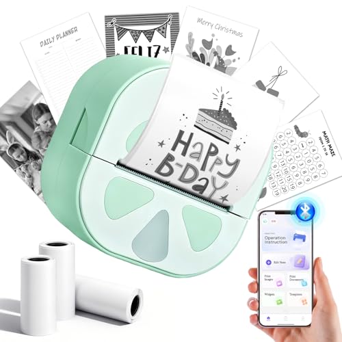 Senprity Thermo-Etikettendrucker – Tragbarer Aufkleberdrucker, kabellos per App, für DIY, Schule & Organisation