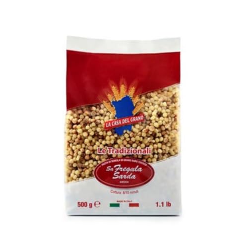 FREGULA FREGOLA MEDIA SARDA TOSTATA LA CASA DEL GRANO 4 CONFEZIONI 500gr