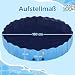 Yaheetech Hundepool 160cm mit Sprinkler, 0.6cm Verdickter Faltbarer Planschbecken für Hunde, rutschfest Hundeplanschbecken, Wasserspielzeug für Sommer Outdoor Garten, Blau