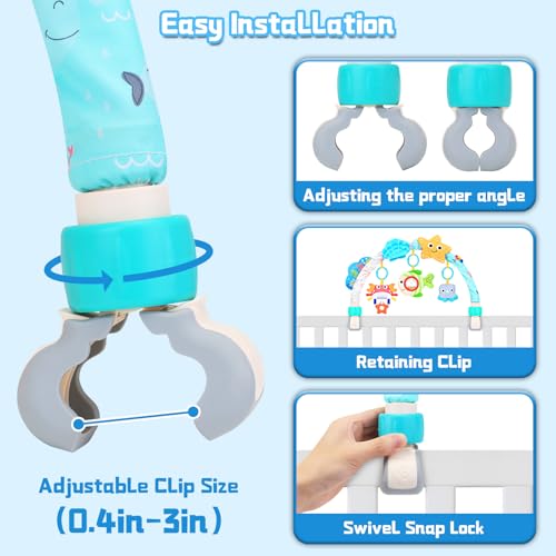 Image of Car Seat Toys for Babies 0-6 Months,Arch Stroller Toys for 6-12 Months Infant Mobile Bassinet Bouncer Hanging Toys Shower Gifts for Baby Boys Girls 0 3 6 9 12 Months(Ocean)
