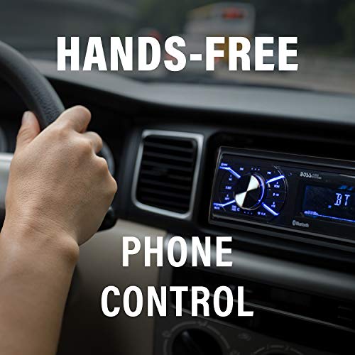 BOSS-Audio-Systems-632UAB-Multimedia-Car-Stereo-Single-Din-Bluetooth-Audio-and-Hands-Free-Calling-Built-in-Microphone-MP3-Player-USB-Port-AUX-Input-AMFM-Radio-Receiver-Detachable-Front-Panel