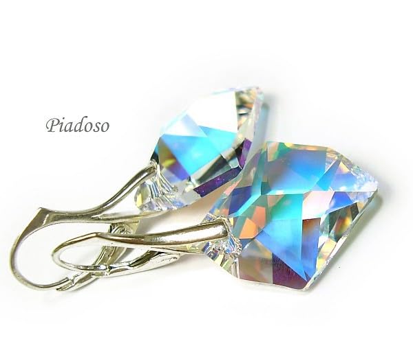 Pendentif et boucles d'oreilles Aurora Crystal argent 925 cadeau