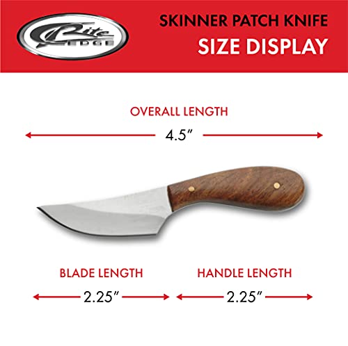 Szco Supplies Faca de caça ao ar livre pequena e fina de 12 cm com bainha de couro marrom (DH-7990)