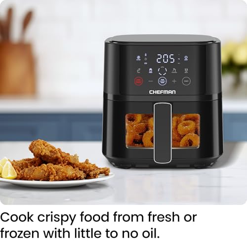 Chefman 3.75L Compact Air Fryer with Touch Controls - Black - Image 2