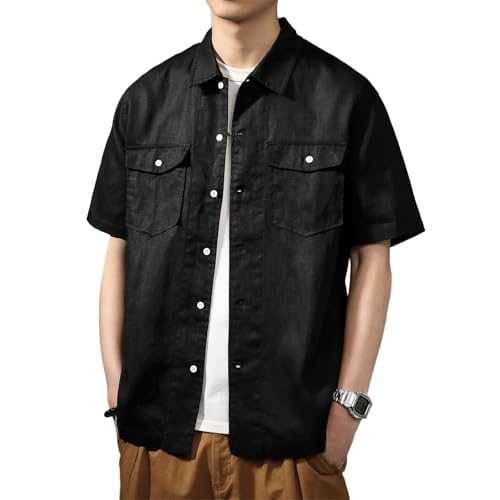 Chemise homme tencel lin manches courtes pour vos journées de bureau en été