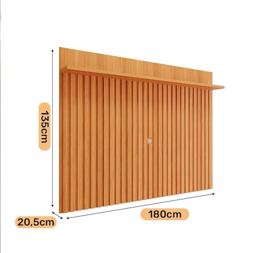 Painel Ripado para Tv até 70 Polegadas Trend Mdf Nature