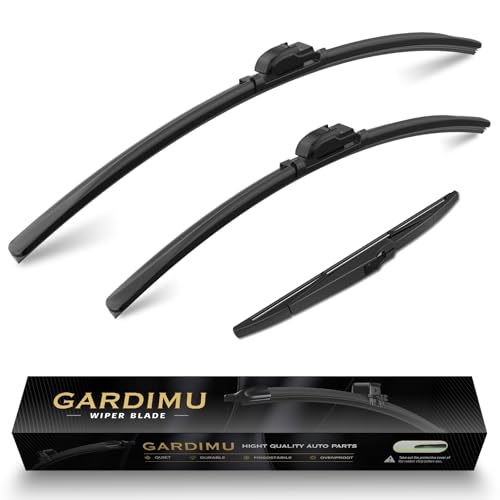 Image of Front and Rear Windshield Wipers for GMC Terrain 2022-2026 | Quiet and Streak-Free Front and Back Wiper Blades Assembly All-Season OEM Automotive Replacement Accessories