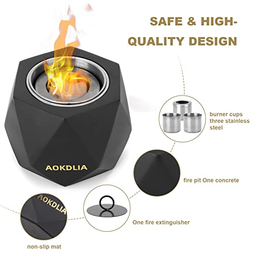 Concrete Tabletop Fire Pit - Ethanol Fire Pit, Fire Bowl, Indoor Fire Pit Tabletop - Bio Ethanol Fuel #TOP3